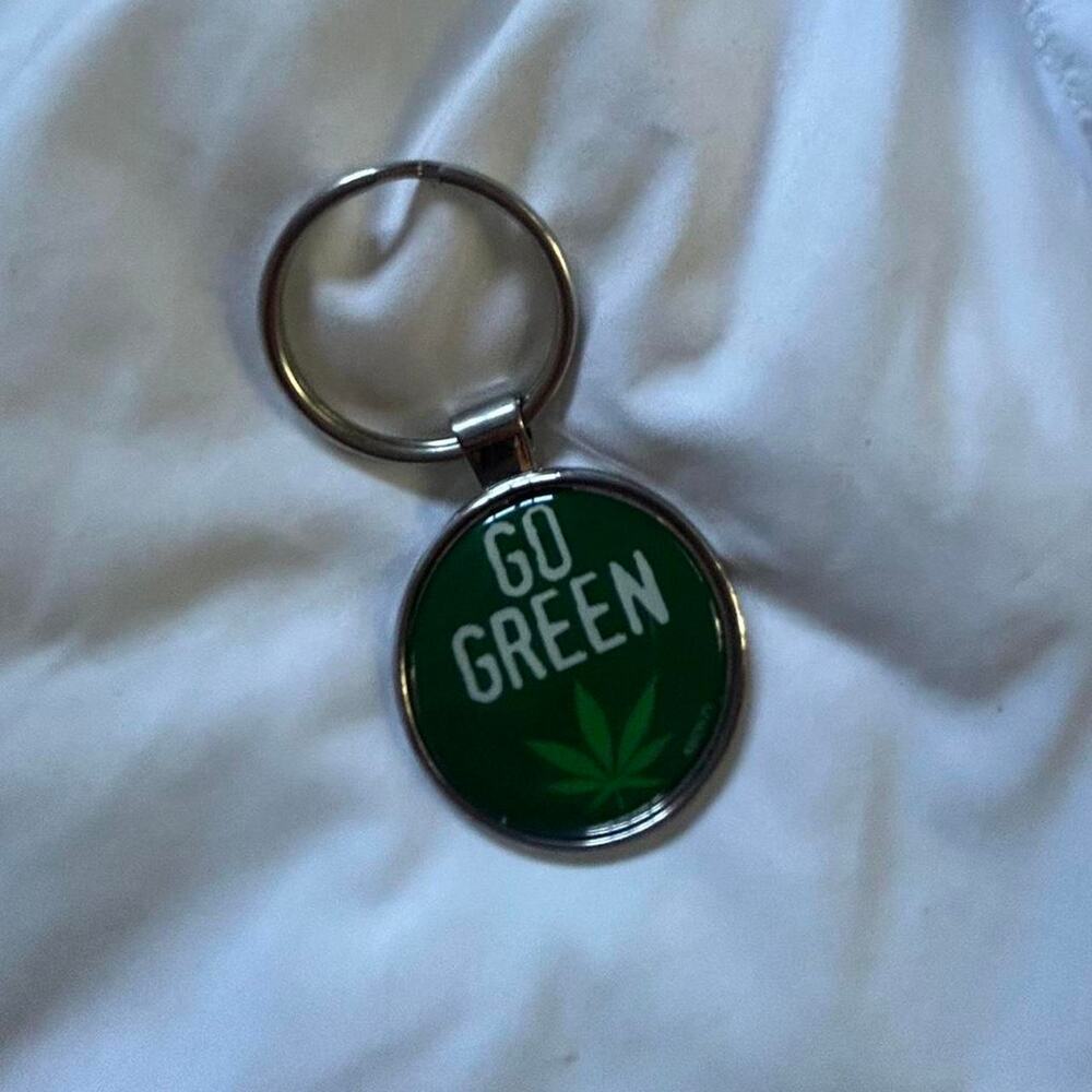 Go green keychain keychain gardening